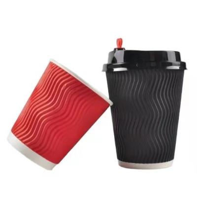 China Sustainable Eco Friendly Custom Paper Cups With Lid Disposable Paper Coffee Cup for sale