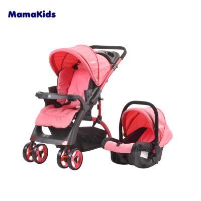 China Hot Selling 600D Oxford Mamakids K-98KC Travel 2-in-1 System Hot Selling Easy Folding Portable Baby Stroller With Car Seat for sale