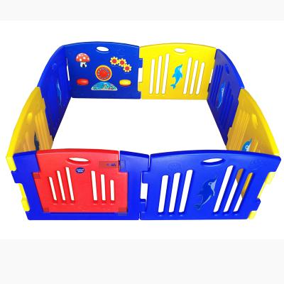 China Plastic Baby Kids Safety Playpen 8 Panels Baby Play Yard Playpen for sale