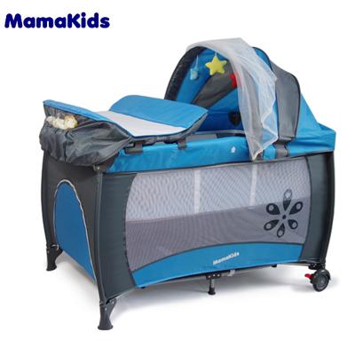 China Steel+pvc tube+oxford baby playpen Mamakids S12-7 for European standard foldable baby travel crib playpen for sale