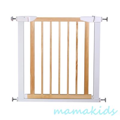 China Safety Wood Door Baby Safety Guard Baby Safety Guard Beech Baby Steel Tube for sale