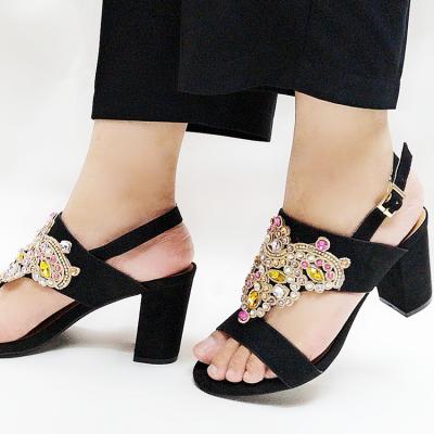 China Fashion Trend Customized Sexy Logo Party Women's High Heels Anti Odor Sandals Embroidered Pumps for sale