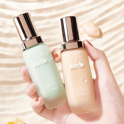 China Hot Selling Cosmetic Square Private Skin Care Packaging For Liquid Base Glass Bottle Manufacture Customized Skin Care Pump Cap Cosmetic for sale