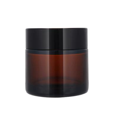 China Hot Sale 60ml Cosmetic Clear Amber Cosmetic Packaging Cream Glass Jar for sale