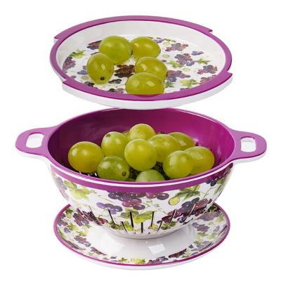 China New melamine EU2020/1245 viable dinner set dinnerware set small extra run colanderv purple for sale