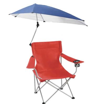 China Hot Sale Large Stools Foldable Chair Foroutdoor Easy-Carry Traveling Fishing Activities Plus Side Bag Shade Leisure Beach Umbrella Chair for sale