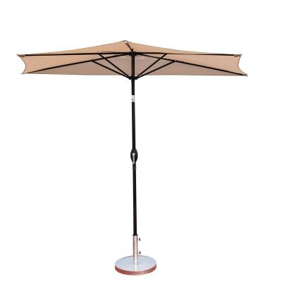 China Modern Sun Shade Outdoor Half Round Patio Umbrella Garden Bistros Wall Balcony Umbrella Round Half Umbrella for sale