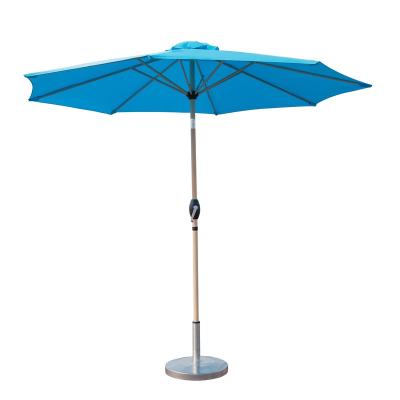 China Modern Outdoor Garden Hotel Pool Wooden Printing Beach Umbrella Parasol with Tilt and Crank for sale