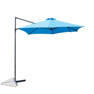 China Modern Outdoor Beach Sun Roma Aluminum Folding 8 Ribs Hanging Parasol 360 Degree Rotation Restaurant Cafe Umbrella for sale