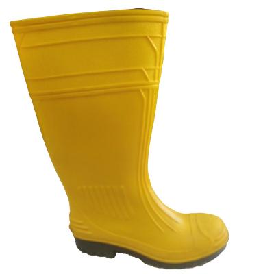 China With steel toe cap with steel plate high quality wholesale industry use waterproof rubber men work 100% steel plate safety steel rain boots PVC for sale