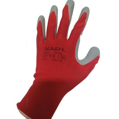 China Hot Selling Safety Anti-Slip Protection Use 13 Gauge Polyester Liner Coated Latex Ply Gloves for sale