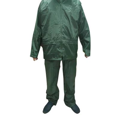 China Quick Release Polyester 170T Taffeta /Pvc Function Jacket Material Breathable Waterproof Bachelor Wear Uniform Good And Pants Type Rain Working Uniform for sale