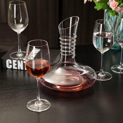 China Modern Elegant Red Lead Free Crystal Wine Glass Decanter Set Eco-Friendly Raymond Wine Glass for sale