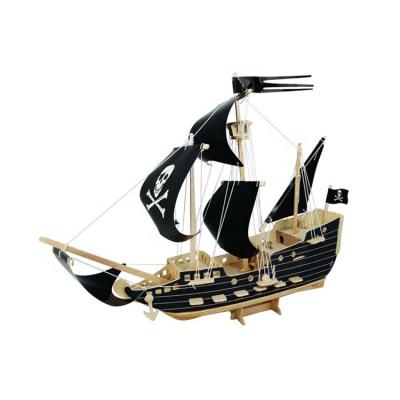 China Model Ships Toy Assembly Educational Wood Crafts DIY Cartoon Jigsaw Puzzles Toys For Children 3D Wooden Puzzle for sale