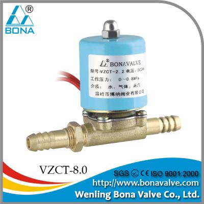 China 8.0mm*8.0mm Nipple Connector General CO2 Argon Arc MIG Cat Gas Solenoid Valve VZCT-8.0 for sale