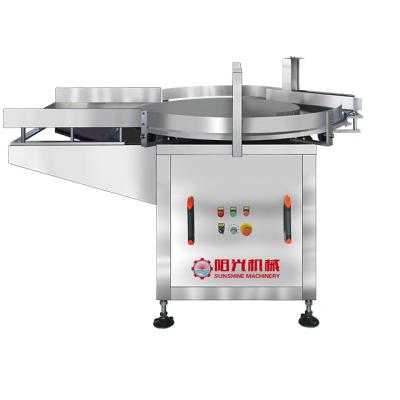 China Food Round Bottle Unscrambler Accumulation Semi-automatic Rotary Turntable Machine for sale