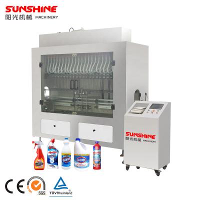 China Food Bleach Toilet Bowl Cleaner Clorox 84 Detergent Acid And Alkali Bottle Filler Automatic Anti-Corrosion Liquid Filling Machine for sale