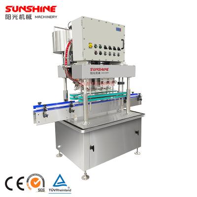 China Full Automatic Food Vacuum Hook Lid Twist Off Sealing Linear Narrow Lid Glass Bottle Capper Mental Easy Operation Capping Machine for sale