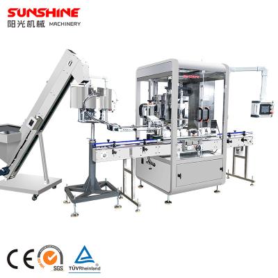 China High Precision Food Servo Motor Automatic Linear Type Spindle Screwing PET Plastic Bottle Electric Tracking Capping Machine for sale