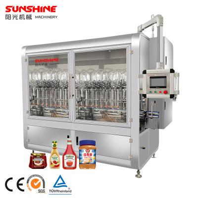 China Automatic Beverage Hot Sauce Bottle Filler Ketchup Tomato Sauce Filling Machine Production Line for sale