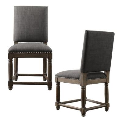 China Formal Black Dining Room Chairs Medium Natural Hue Legs With Soft Tufted Buttons for sale