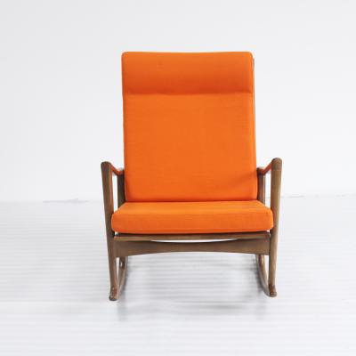 China Wayne Orange Arm Accent Chair, Hoge Achterwoonkamerstoel voor het Ontspannen Te koop