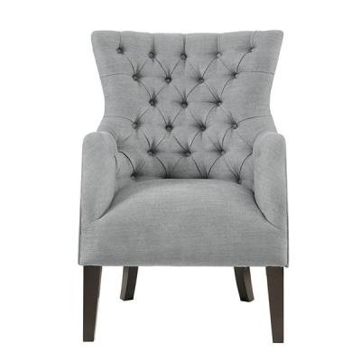 China Wooden Lounge Grey Occasional Chair Neutral Coloring With Smooth Silhouette for sale