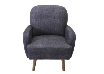 China Occasional Brown Upholstered Accent Chairs , Linen Grey Patterned Armchair for sale