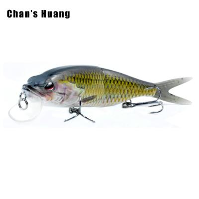 China ABS Hard Plastic Chan Huang 2 Segment Joined Swimbait Diving Bait 17CM 51.5G Bill Soft Tail Floating Hard Bass Lures Wake Bait Minnow for sale