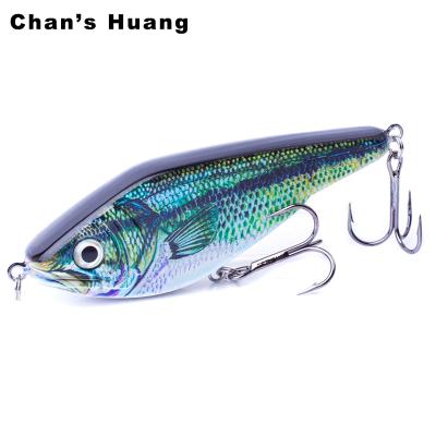 China Ourdoor Fishing Chan Huang Hot Sale Jerkbait 12cm Slip 51.5g Hard Artificial Jerk Bait For Musky Pike Fishing Lures Slow Sinking Baits for sale