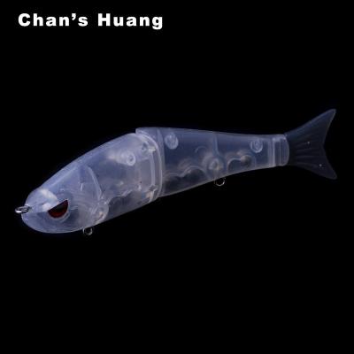 China Huang Unpainted Slide Shad Bait 4.5Inch 17g ABS Hard Plastic Chan Wobblers Hard Plastic Body Tail Fishing Sinking Soft Lures Masks Glider Bait for sale