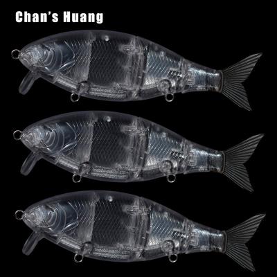 China ABS Hard Plastic Huang Chan 18.5CM White 60G Lure Wholesale Price Artificial Swimbait Body Swimbait Pike Bass Unpainted Wake Bait for sale