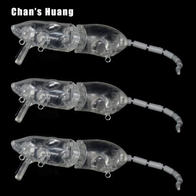 China Chan's Huang 3.15INC 13.5G Masks Unpainted Rat Swimbait Water Bait Pike Muskies Killer Soft Tail Mouse Floating Lure Fishing JM45 for sale