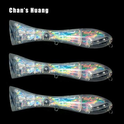 China ABS Hard Plastic Chan Huang Large Open-Ended Mouth Unpainted Snap 20CM 101G Topwater Hologram Inside Fishing Lure Snap Lure Blanks for sale