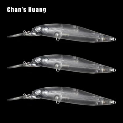 China ABS Hard Plastic Chan Huang Best Fishing Lure Saltwater Bait 9G Unpainted Shake 11CM Shallow Dive Floating Plastic Hard Body Minnow Blanks for sale