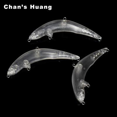 China Unpainted ABS Hard Plastic Chan Huang Hard Plastic Injury Floating Minnow Fishing Lures Topwater Minnow Pencil White Bait for DIY for sale