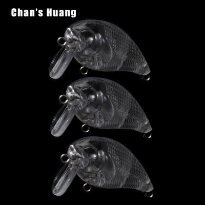 China ABS Hard Plastic Chan Huang 4.5CM Shallow Crankbait 6.1G Diving Masks Unpainted Wraps Fishing Wobblers Around Bill Mini Crank Bait Wholesale for sale