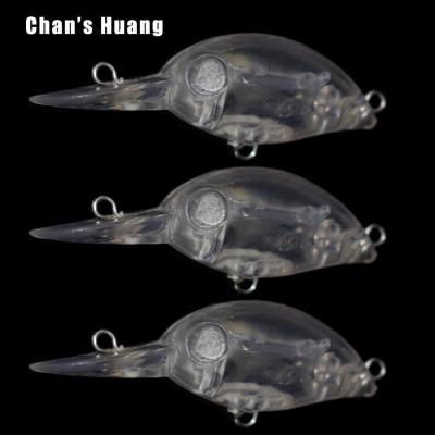 China Wholesale ABS Hard Plastic Mini Crank Bait Hard Plastic 3G Deep Diving Crankbait Unpainted Crankbait Blanks Wobblers Fishing Tackle for sale