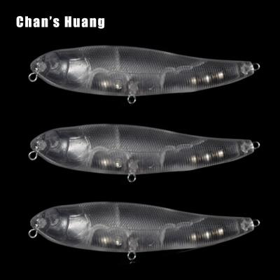 China Huang Wholesale Blanks Baits Wobblers 8CM 6.1G Topwater ABS Hard Plastic Chan Minnow Artificial Tackle Ratchets Pencil Fishing Lures Unpainted for sale