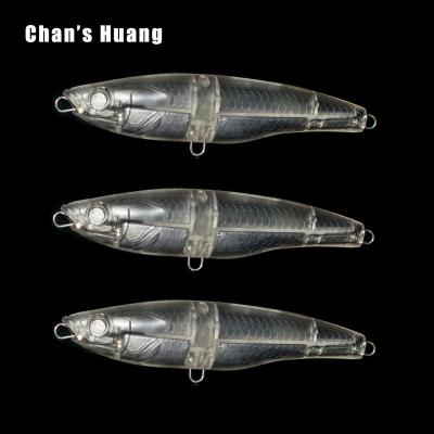 China Huang Hot Sale ABS Hard Plastic Chan Popper Sink Hard Plastic Baits Wobbler Crank Fishing Masks 11CM 49G Pencil Unpainted Lure For Deep Water for sale