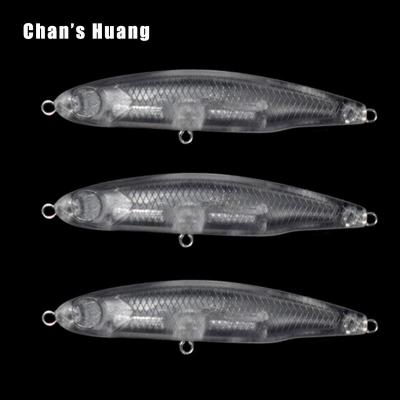 China ABS Hard Plastic Chan Huang Hard Bait Wobblers Plastic Bodies Masks 6CM Handmade 4.8G Fish Bass Tackle Unpainted Pencil Fishing Lure On Sale for sale