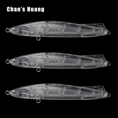 China Wholesale Unpainted ABS Hard Plastic Chan's Huang Sinking Minnow 9CM Primer 13.5G Hard Wobblers Jerkbait Pencil Fishing Lure For Fish Pike Trout for sale