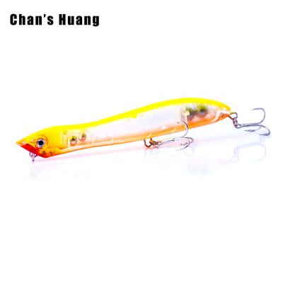 China ABS Hard Plastic Huang Artificial Bait 12CM 17.8G Snakehead Topwater Pencil Snap Wake Dog Snap Fish Lure For Spring Bass Fishing for sale