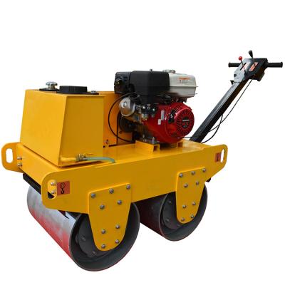 China Construction worksÂ   600kg Double Wheel Drum Road Roller Hydraulic Motor Walking Type With Honda GX270 for sale