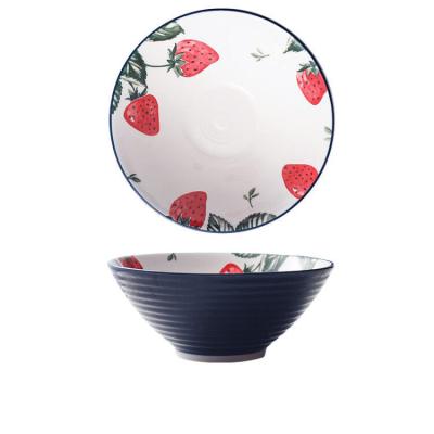 China Viable Wholesale Ceramic Noodle Soup Bowl Japanese Ramen Soup Ramen Bowls for sale