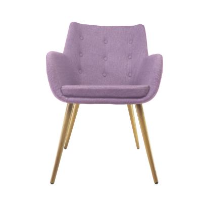 China Wholesale Modern Convertible Colorful Pink Dining Chairs With Gold Metal Legs for sale