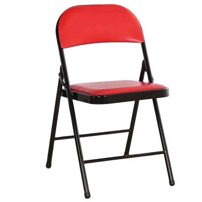 China Modern Cheap Foldable Hotel Chair Black Full Steel Metal Folding Chair For Events for sale