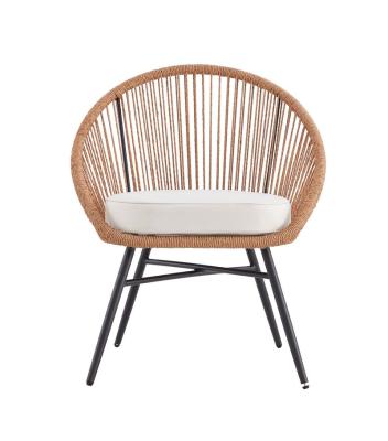 China Modern High Quality Retro Aluminum Outdoor Artificial Rattan Furniture Outdoor Rattan Chair for sale