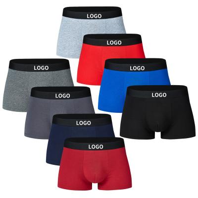 China Custom Logo High Quality White Solid Mens Underwear Breathable Boxer Brief Shorts For OEM Service for sale