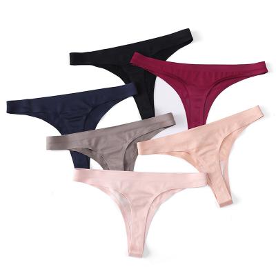 China Madame Seamless Thongs Panties Breathable Fashion 2021 Plus Size Thong Panties for sale